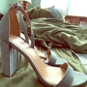 Light blue sandal heels